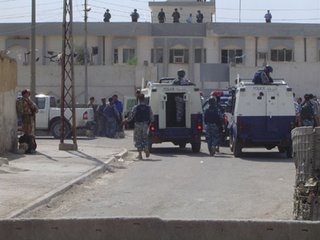 6. Iraqi police armoured Land Rovers